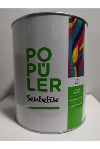 Polisan Popüler Sentetik Yağlı Boya 2,5Lt Beyaz