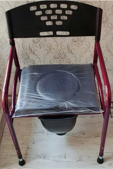 Hasta Sandalyesi Deri Döşemeli Klozet Plastik Hunili Direk Wc Alaturka Tuvalet Üzerine Uygun - 2