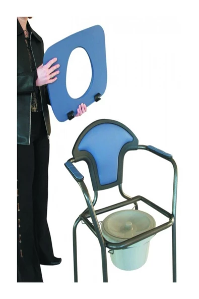30102 Open Klozetli Sandalye BOY AYARLI Gri - Mavi renk - 5