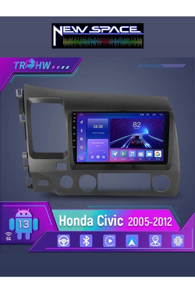 HONDA FD 6 Uyumlu ANDROİD 6GB RAM 128GB ROM 8 ÇEKİRDEK CARPLAY MULTİMEDYA ürün görseli