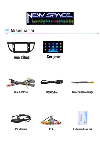 HONDA CRV  Uyumlu NEW ANDROİD 2GB RAM 32GB ROM CARPLAY NACİGASYON MULTİMEDYA - Resim 3