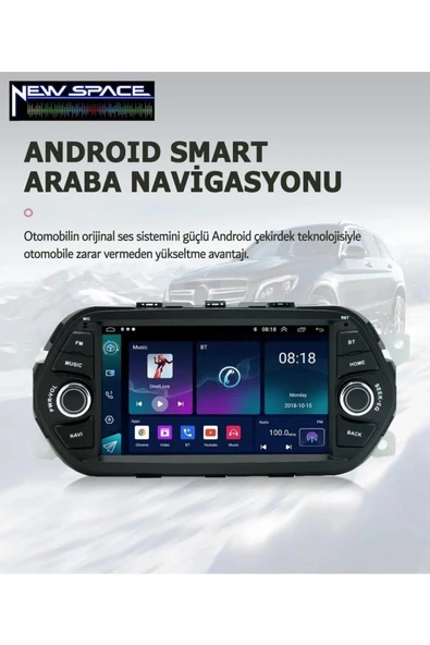 FİAT EGEA TUŞLU ANDROİD 4GB RAM 64GB ROM CARPLAY NAVİGASYON MULTİMEDYA