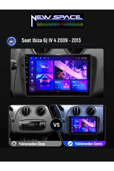 SEAT İBİZA OLD ANDROİD 4GB RAM 64GB ROM 8 ÇEKİRDEK CARPLAY NAVİGASYON MULTİMEDYA - Resim 2