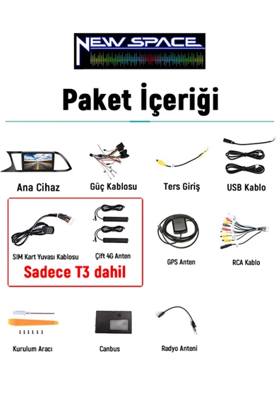 SEAT LEON ANDROİD 2GB RAM 32GB ROM CARPLAY NAVİGASYON MULTİMEDYA - Resim 3