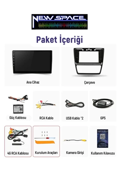 SKODA YETİ ANDROİD 4GB RAM 64GB ROM 8 ÇEKİRDEK CARPLAY MULTİMEDYA - Resim 4