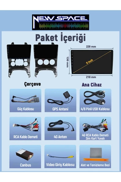 PEUGEOT 3008-5008 ANDROİD 2GB RAM 32GB ROM CARPLAY NAVİGASYON MULTİMEDYA - Resim 4