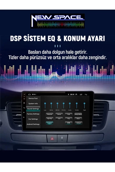PEUGEOT 508 ANDROİD 6GB RAM 128GB ROM 8 ÇEKİRDEK CARPLAY MULTİMEDYA - Resim 3