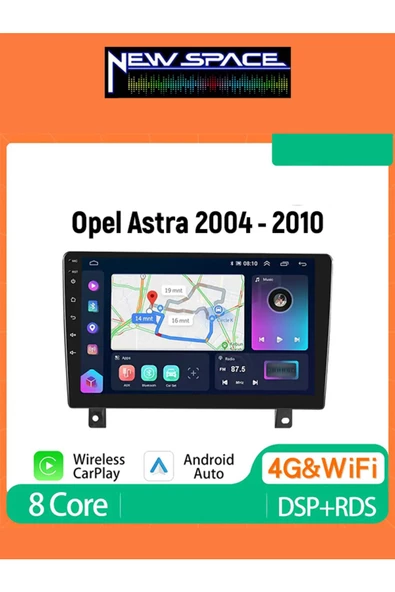 OPEL ASTRA H ANDROİD 4GB RAM 64GB ROM 8 ÇEKİRDEK CARPLAY MULTİMEDYA ürün görseli