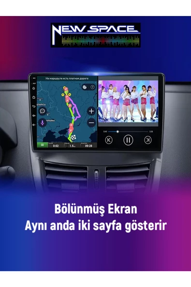 PEUGEOT 207 ANDROİD 6GB RAM 128GB ROM 8 ÇEKİRDEK CARPLAY MULTİMEDYA - 4