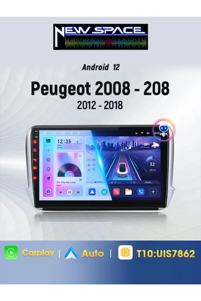 PEUGEOT 208-2008 ANDROİD 8GB RAM 128GB ROM 8 ÇEKİRDEK MULTİMEDYA ürün görseli