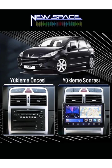 PEUGEOT 307 ANDROİD 6GB RAM 128GB ROM 8 ÇEKİRDEK CARPLAY MULTİMEDYA - Resim 3