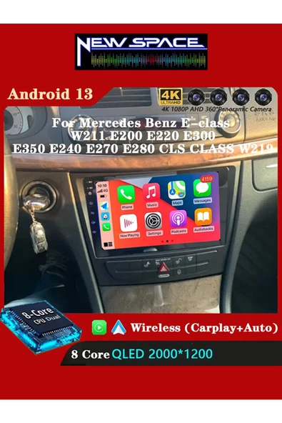 MERCEDES W211 ANDROİD 8GB RAM 128GB ROM 8 ÇEKİRDEK CARPLAY MULTİMEDYA - Resim 3