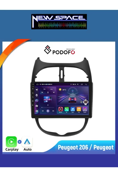 PEUGEOT 206 ANDROİD 2GB RAM 32GB ROM CARPLAY NAVİGASYON MULTİMEDYA ürün görseli