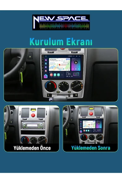 HYUNDAİ GETZ ANDROİD Uyumlu 2GB RAM 32GB ROM CARPLAY NAVİGASYN MULTİMEDYA - Resim 2