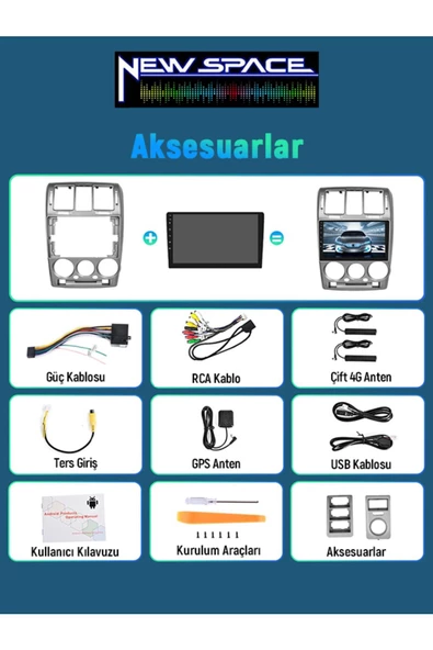 HYUNDAİ GETZ ANDROİD Uyumlu 2GB RAM 32GB ROM CARPLAY NAVİGASYN MULTİMEDYA - Resim 4