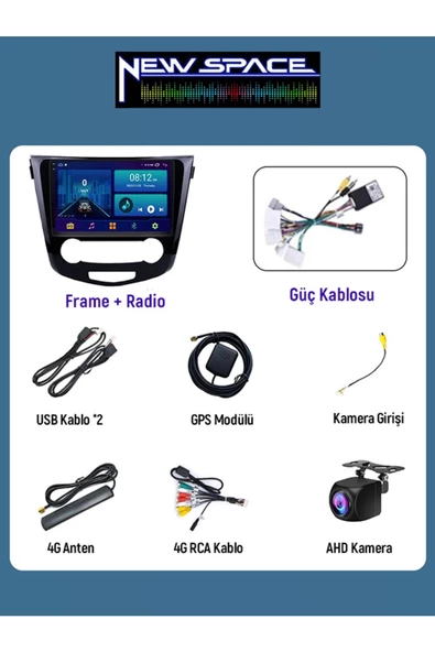 NİSSAN QASHQAİ ANALOG 2GB RAM 32GB ROM CARPLAY NAVİGASYON MULTİMEDYA - Resim 4