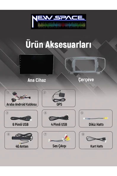 KİA SPORTAGE NEW ANDROİD 6GB RAM 128GB ROM 8 ÇEKİRDE CARPLAY MULTİMEDYA - Resim 2