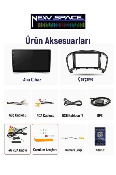 NİSSAN JUKE ANDROİD 4GB RAM 64GB ROM 8 ÇEKİRDEK CARPLAY MULTİMEDYA - 2