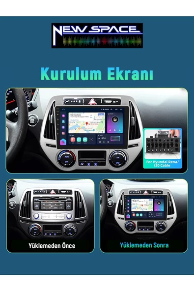 HYUNDA İ20 OLD ANDROİD 2GB RAM 32GB ROM CARPLAY NAVİGASYON MULTİMEDYA - Resim 2