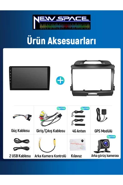 KİA SPORTAGE ANDROİD 2GB RAM 32GB ROM CARPLAY NAVİGASYON MULTİMEDYA - Resim 3