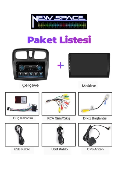 DACİA SANDERO 4GB RAM 64GB ROM 8 ÇEKİRDEK ANDROİD MULTİMEDYA - Resim 4