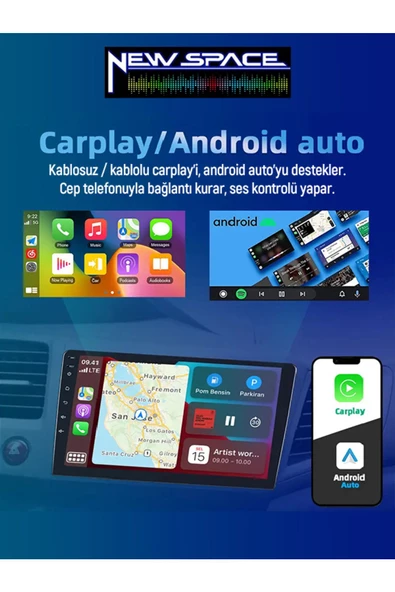 FİAT DOBLO D3 ANDROİD 8GB RAM 128GB ROM 8 ÇEKİRDEK CARPLAY MULTİMEDYA - Resim 3
