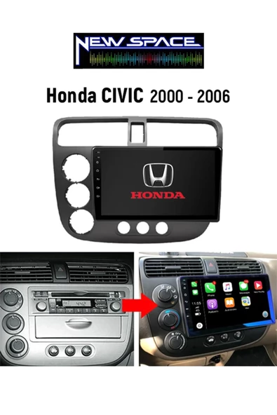 HONDA VTEC 2 Uyumlu ANDROİD 6GB RAM 128GB ROM 8 ÇEKİRDEK CARPLAY MULTİMEDYA - Resim 2