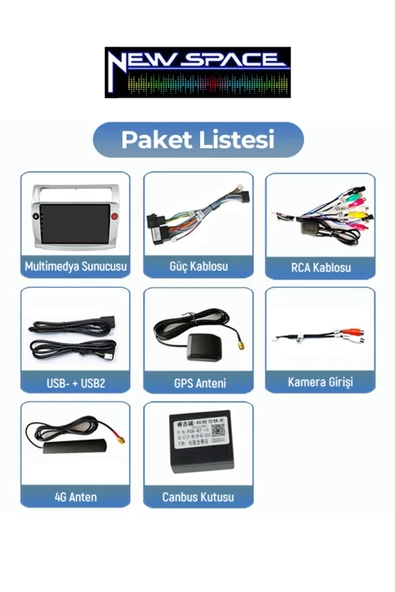 CİTROEN C4 OLD 8GB RAM 128GB ROM 8 ÇEKİRDEK ANDROİD MULTİMEDYA - Resim 2