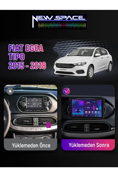 FİAT EGEA ANDROİD 4GB RAM 64GB ROM 8 ÇEKİRDEK CARPLAY MULTİMEDYA - Resim 4