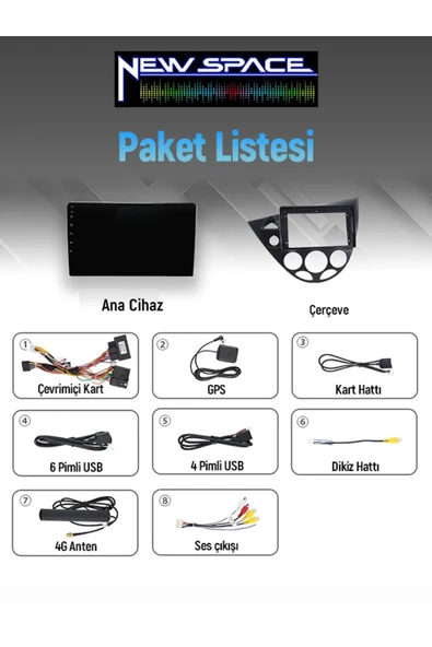 FORD FOCUS 1 ANDROİD 2GB RAM 32GB ROM CARPLAY NAVİGASYON MULTİMEDYA - Resim 3