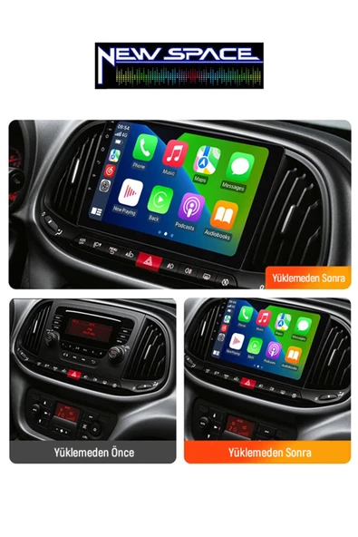 FİAT DOBLO D4 ANDROİD 8GB RAM 128GB ROM 8 ÇEKİRDEK CARPLAY MULTİMEDYA - 2