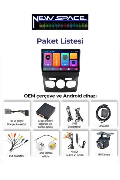 CİTROEN C4 ANDROİD 2GB RAM 32GB ROM NAVİGASYON CARPLAY MULTİMEDYA - Resim 4