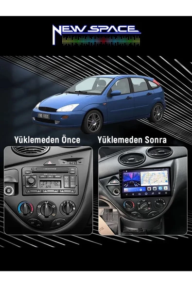 FORD FOCUS 1 ANDROİD 8GB RAM 128GB ROM 8 ÇEKİRDEK CARPLAY MULTİMEDYA - Resim 2