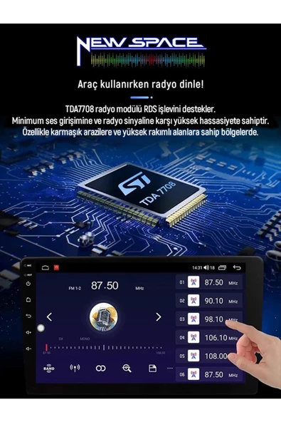 FİAT PALİO ALBEA ANDROİD 2GB RAM 32GB ROM CARPLAY NAVİGASYON MULTİMEDYA - Resim 4