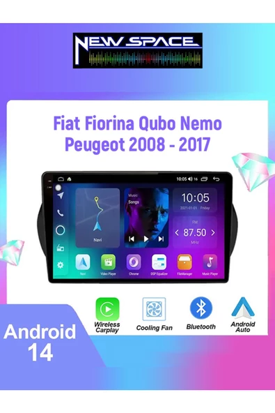 FİAT FİORİNO ANDROİD 4GB RAM 64GB ROM 8 ÇEKİRDEK CARPLAY MULTİMEDYA ürün görseli