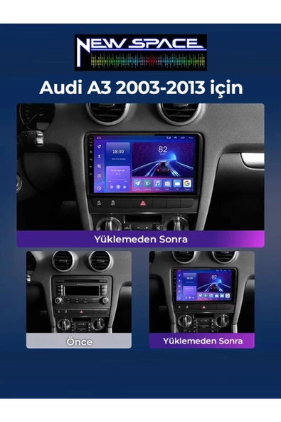 AUDİ A3 ANDROİD 6GB RAM 128GB ROM 8 ÇEKİRDEK CARPLAY MULTİMEDYA - 3