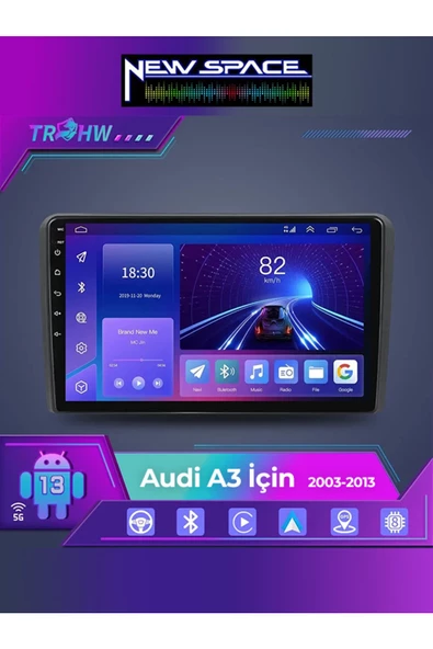 AUDİ A3 ANDROİD 8GB RAM 128GB ROM 8 ÇEKİRDEK CARPLAY MULTİMEDYA ürün görseli