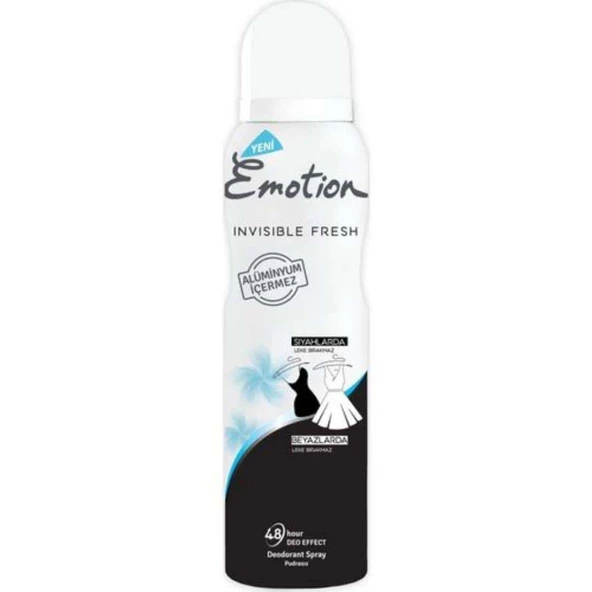 Emotion Black and White Invısıble Fresh 150 ml Kadın Deodorant