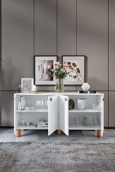 Vns Moduler Mdf Mebran Kapak Konsol 160 CM - 4