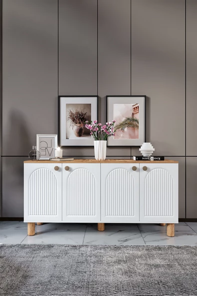 Vns Moduler Mdf Mebran Kapak Konsol 160 CM - 5