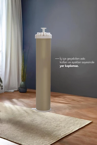 House Plus Hely Açılıp Kapanabilir 360° Dönebilen Kurutmalık Askısı Bej – KRT57058-4 - 2