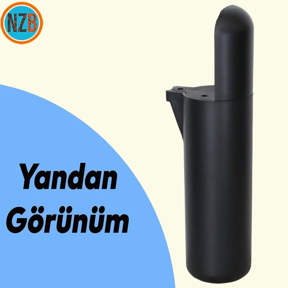 Mobilya Yükseltici Sehpa Kanepe TV Ünitesi Koltuk Ayağı Baza Ayakları Mat Siyah 15 cm - Resim 7