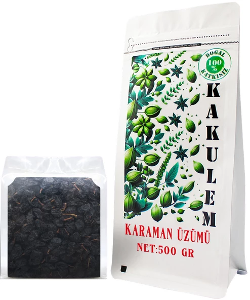 KAKULEM SERTİFİKALI Siyah Çekirdekli Karaman Üzümü 500 GR