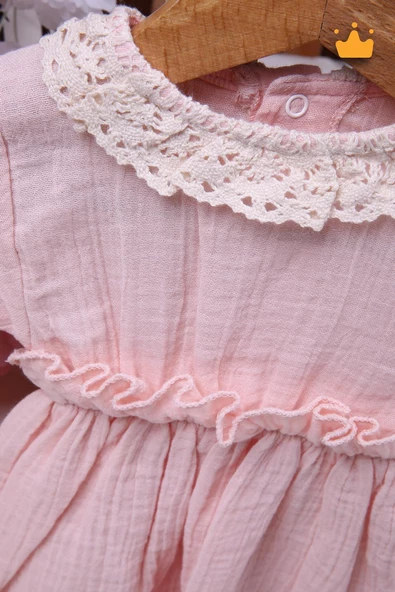 Babyhola Kız Bebek Çocuk Müslin Kopanakili Şortlu Elbise 22413 - 9