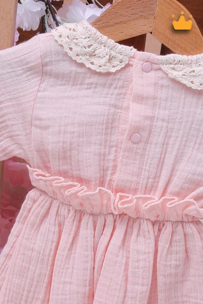 Babyhola Kız Bebek Çocuk Müslin Kopanakili Şortlu Elbise 22413 - 12