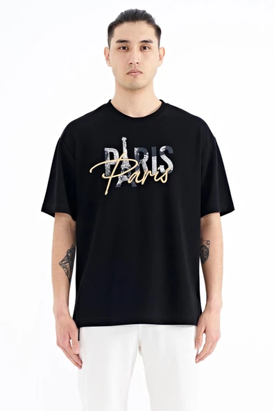 Tommy Life Erkek Oversize T-shirt 88223 - Resim 4