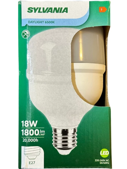 Sylvania 18W 6500K (Beyaz Işık) E27 Duylu Torch Ampul (10 Adet) - Resim 2