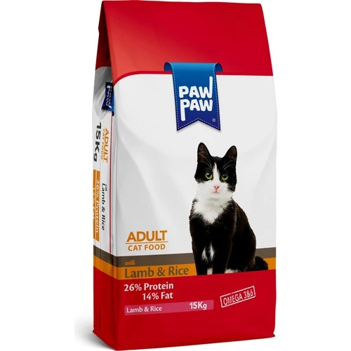 Paw Paw Kuzu Etli Yetişkin Kedi Maması 15 kg