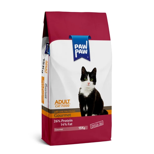 Paw Paw Gourmet Renkli Yetişkin Kedi Maması 15 kg