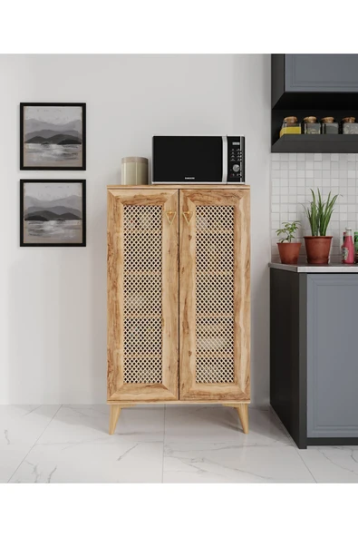 Venüs Hasırlı Ayakkabılık Çok Amaçlı Dolap Mutfak Kiler Dolabı - 2